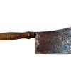 Vintage French Butcher Large Cleaver Knife Chopper Beef Pork Lamb Hanging Decor Rustic Kitchen circa 1940-50's