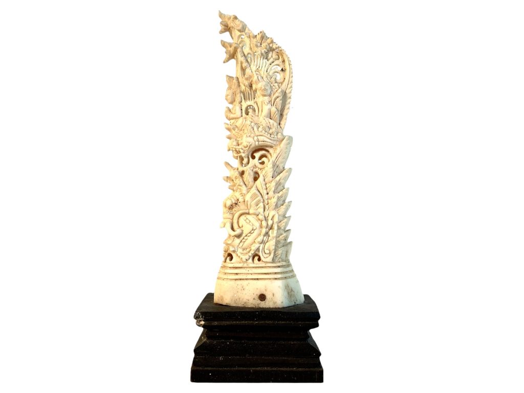 Vintage South East Asian Balinese Carving Hindu Deity Singha Singa Lion Dragon Carving Wood Ornament Styling Art Bali c1920-30’s
