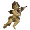 Vintage Chinese Wall Hanging Cherub Angel Putti Playing Violin Display Stand Display Wall Decor c1960-70's