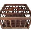 Antique French Wooden Varnished Wood Magazine Newspaper Rack Storage Stand Display Cabinet Hallway With Ashtray c1910-20's