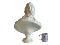Alternative view of Vintage French Madame du Barry Large Plaster Bust Head Large Ornament Figurine Display Gift Centrepiece Decorative Regency Style / EVE