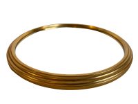 Alternative view of Vintage French Bistro Cafe Waiter Waitress Metal Mirror Circular Serving Tray Dish Platter Decorative Table circa 1950-60's / EVE