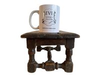 Alternative view of Antique French Wooden Brown Natural Wood Small Stool Bench Chair Stand Display Rest Plinth Seating Tabouret WOOD WORM c1900-1910's / EVE