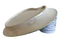 Alternative view of Antique French Majolica Artichoke Server Hand Painted Bowl Dish Plate Stoneware Brown Green Serving Plate Wall Hanging c1910-20's