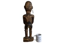 Alternative view of Vintage African Man Figurine Wooden Standing Decor Carved Statue Carving Sculpture Wood Tribal Art c1980-90's / EVE