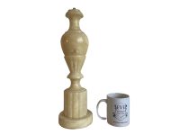 Alternative view of Vintage Spanish Bedside Dressing Table Desk Alabaster Lion Feet Gold White Stone Electric Lamp Base Light Electric c1960-70's / EVE