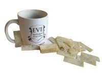 Alternative view of Antique Chinese INDIVIDUAL Mother Of Pearl Lattice Edged Rectangle Gaming Chip Counter Token Hand Carved Engraved circa 1800-1850's / EVE