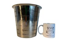 Alternative view of Vintage French Silver Metal Champagne Wine Ice Bucket Pot Container Cooler Display Stand Pot Multi Language c1990-00's