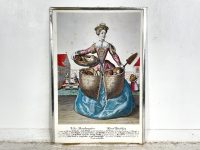 Vintage French German Boulangerie Bread Woman Reproduction Print Glass Fronted wall hanging picture circa 1980's