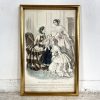 Vintage French Magasin Des Demoiselles Ladies Clothes Shop Reproduction Print Glass Fronted wall hanging picture circa 1980's