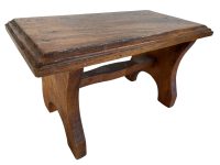 Vintage French Bench Stool Small Tiny Table Wooden Wood Chair Seat Side Stand Flower Pot Display Shelf Prop Tabouret c1950-60's