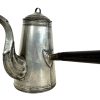 Antique French Stove Top Metal Tea Coffee Pot Traditional Serving Jug Pitcher Display France Bashed Bruised Dented c1900's
