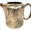 Vintage English Silver Plated EPNS Sheffield Milk Cream Metal Jug Pitcher Tarnish Patina Cafe Restaurant Decor circa 1920-40's