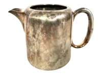 Vintage English Silver Plated EPNS Sheffield Milk Cream Metal Jug Pitcher Tarnish Patina Cafe Restaurant Decor circa 1920-40's