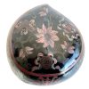 Vintage Asian Chinese Heavens & Eternal Life Peach Black Lacquer Storage Box Dish Bowl Platter Decorative Table circa 1950-60's