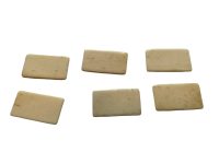 Alternative view of Antique French Carved Bone Curved Corner Rectangular Gaming Chips Counters Tokens Token Gambling Chip c1850-1900's PRICED INDIVIDUALLY