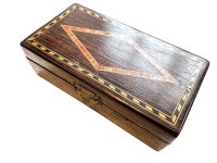 Vintage French Card Playing Game Token Counter Inlaid Box For Gaming Chips Counters Tokens Storage Trinket Jewellery c1950-60's