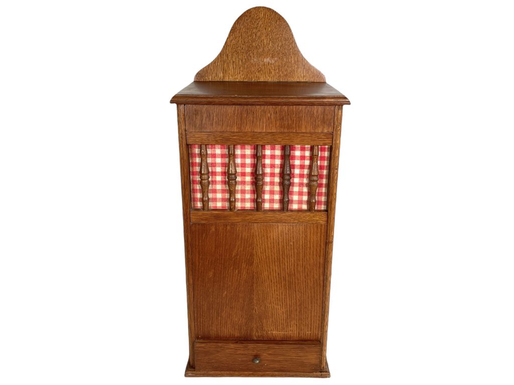 Vintage French Large Wooden Bread Baguette Storage Box Display Prop Upright Container Kitchen Wood circa 1970-1980's