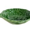 Vintage Portugese Green Artichoke Large Bowl Dish Platter Plate Ceramic Catch-All Trinket Serving circa 1970-80's