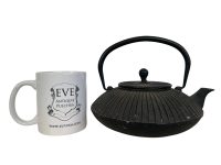 Alternative view of Vintage Japanese Metal Green Tea Teapot Kettle Ceremony Display Ornament Heavy circa 1960-70's