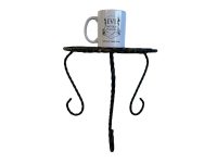 Alternative view of Vintage French Twisted Cast Iron Legs Flower Plant Pot Ornament Stand Painted Black Top Display Rest Plinth c1980-90's