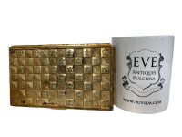 Alternative view of Vintage French Gold Coloured Metal Small Rectangular Lidded Presentation Box Case Jewellery Trinket Dish Pot Pill c1960-70's