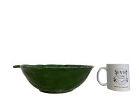 Alternative view of Vintage Portugese Green Artichoke Large Bowl Dish Platter Plate Ceramic Catch-All Trinket Serving circa 1970-80's