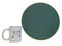 Alternative view of Vintage French Small Mirror Tray Trivet Stand Restaurant Cafe Serving display decoration table circa 1960-70's