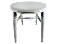 Vintage French Upcycled Grey Side Table Plant Stand Plinth Wooden Flower Pot Ornament Display Shelf Prop Design Tabouret c1960-70's / EVE