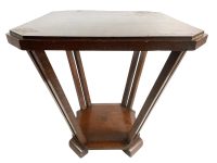 Antique French Wooden Brown Wood Tall Plinth Table Side Stand Display Rest Prop Home Decor Display Design Prop c1940-50's / EVE