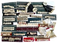 Vintage French German United States Plastic False Replacement Teeth Job Lot Boards Oddity Collection Decor 100's c1950-70's / EVE