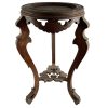 Antique French Wooden Brown Wood Tall Plinth Table Side Stand Display Rest Prop Home Decor Display Design Tabouret Prop c1910-20's / EVE