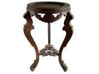 Antique French Wooden Brown Wood Tall Plinth Table Side Stand Display Rest Prop Home Decor Display Design Tabouret Prop c1910-20's / EVE