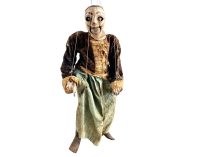 Antique Indian Marionette Puppet Mouth Eye Movement Toy Decorative Collectable Puppetry Vintage Puppetmaster Gift c1910-30's / EVE