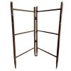 Vintage French Wooden Brown Floor Standing Natural Wood Clothes Hanger Dryer Stand Storage Display Rail Shop Retail Paint c1920-30's / EVE