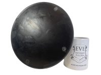 Alternative view of Vintage Asian Chinese Japanese Asian Resin Black Serving Trivet Tray Inlaid Oyster Sea Shell Decor c1970-80's / EVE