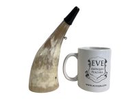 Alternative view of Vintage French String Hanging Horn Loud Instrument Warning Protesting Hunting Necklace circa 1960-70's / EVE