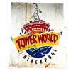 Vintage English Blackpool Tower World Retail Games Plastic Sign Notice Commercial Extra Large circa 1980-90's / EVE