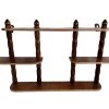 Vintage French Wooden Wood Small Stand Shelf Ornament Display Rack Spice Kitchen Display Sideboard Standing circa 1960-70's / EVE
