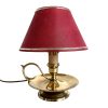 Vintage French Brass Handheld Candle Lamp Design Electric Illuminating Desk Light circa 1980-90's / EVE