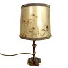 Vintage French Brass Metal Dried Flower Plant Desktop Lamp Electric Illuminating Desk Light circa 1970-80's / EVE
