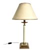 Vintage French Metal Desktop Lamp Electric Illuminating Desk Light Off White Gold Colour circa 1970-80's / EVE