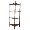 Vintage French Wooden Wood Stand Corner Shelf Standing Display Varnished Dark Wooden Display Stand Plinth circa 1960-70's / EVE