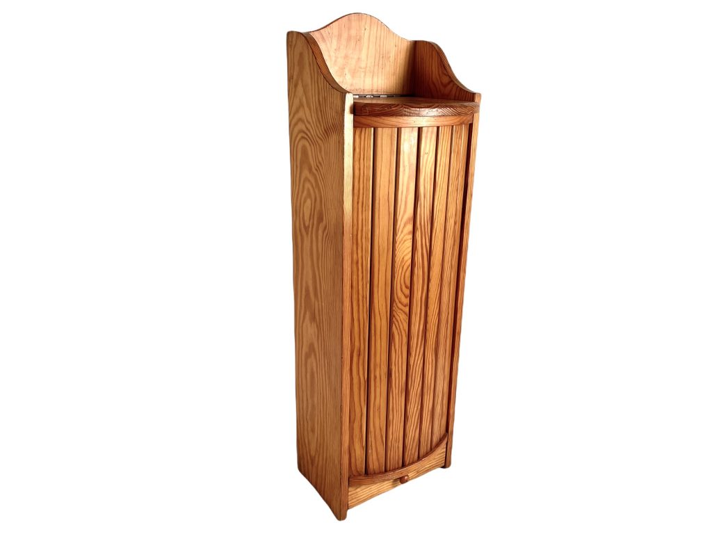 Vintage French Traditional Wooden Bread Baguette Storage Box Display Prop Upright Container Kitchen Wood circa 1990-00's / EVE