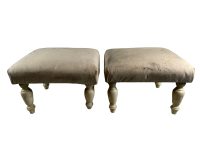 Vintage French Large Footstool Stool Small Chair Seat Boudoir Padded Cushioned Covered Cover Bedroom Office Tabouret circa 1970-80's / EVE