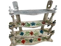 Antique French Wooden Wood Wall Hanging Shelf display stand fixing mounted hanging ornate intricate plinth c1910-20's / EVE