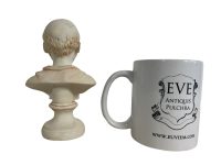 Alternative view of Vintage Greek Reproduction Resin Bust Hippocrates Small Ornament Figurine Display Gift c1970's / EVE