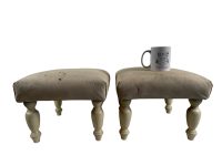 Alternative view of Vintage French Large Footstool Stool Small Chair Seat Boudoir Padded Cushioned Covered Cover Bedroom Office Tabouret circa 1970-80's / EVE