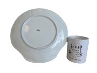 Alternative view of Vintage French Porcelain Shell Shaped Fish Decorated White Dinner Plates Plate Ceramic Large SOLD INDIVIDUALLY circa 1970-80's / EVE