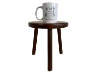 Alternative view of Vintage French Simple Small Stool Table Wooden Wood Chair Seat Side Stand Flower Pot Display Shelf Prop Tabouret circa 1970-80's / EVE